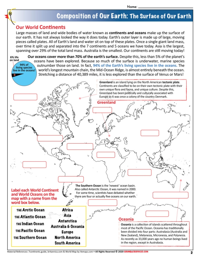 Educational resource on Pangea for understanding ratios and proportions in social studies and science Pangea worksheet illustrating the theory of continental formation for Earth and Space Science students