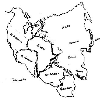Educational resource illustrating the theory of Pangea for social studies and science students Pangea worksheet for exploring the concept of continental formation in Earth and Space Science