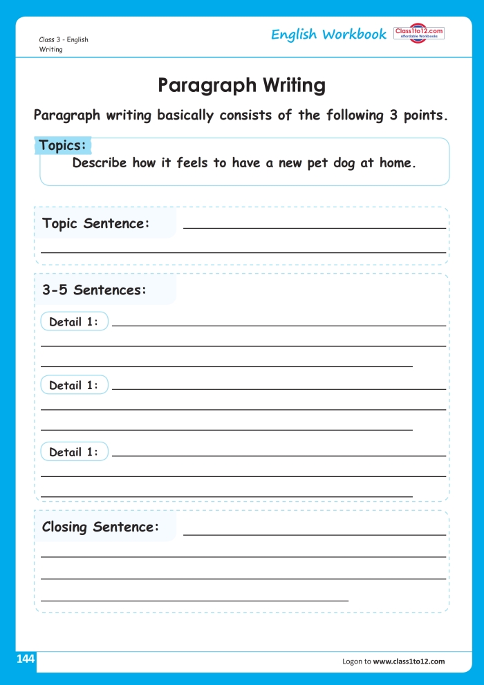 Second grade paragraph writing worksheet featuring a graphic organizer for kids