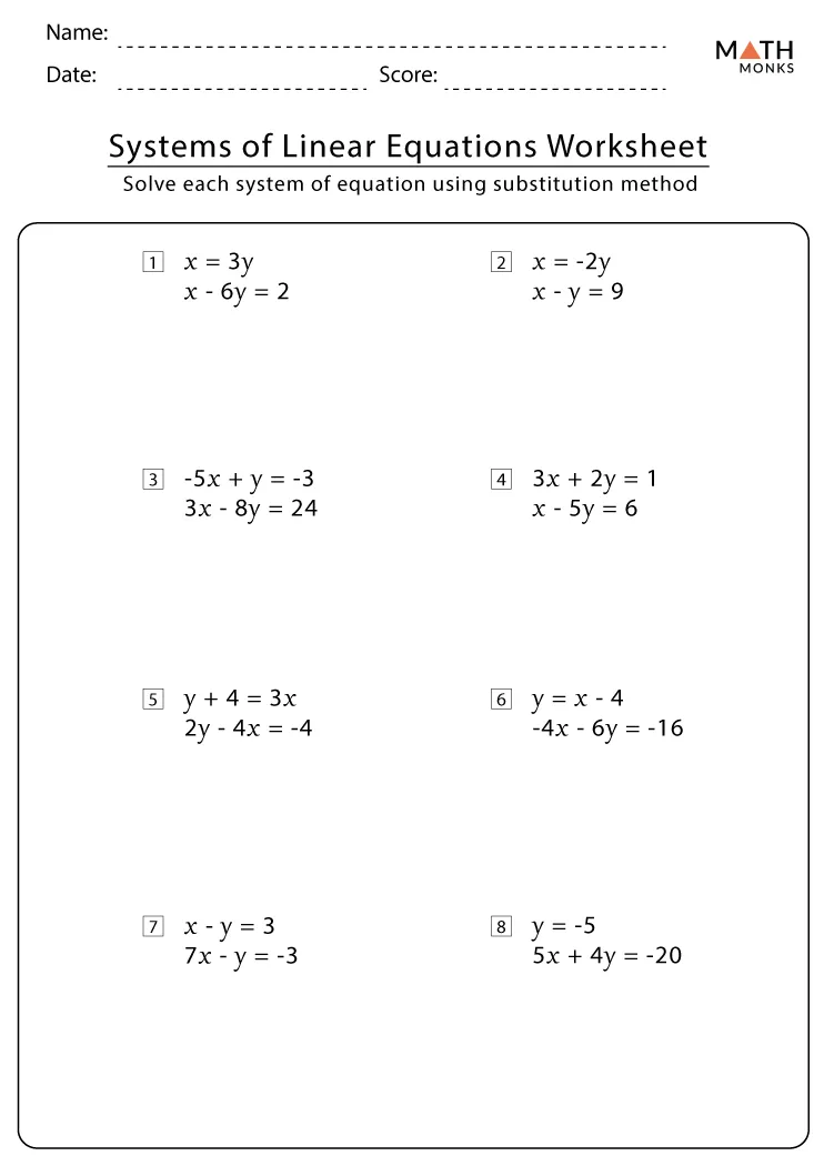 Two parallel lines on a coordinate plane showing a system with no solution for eighth grade algebra
