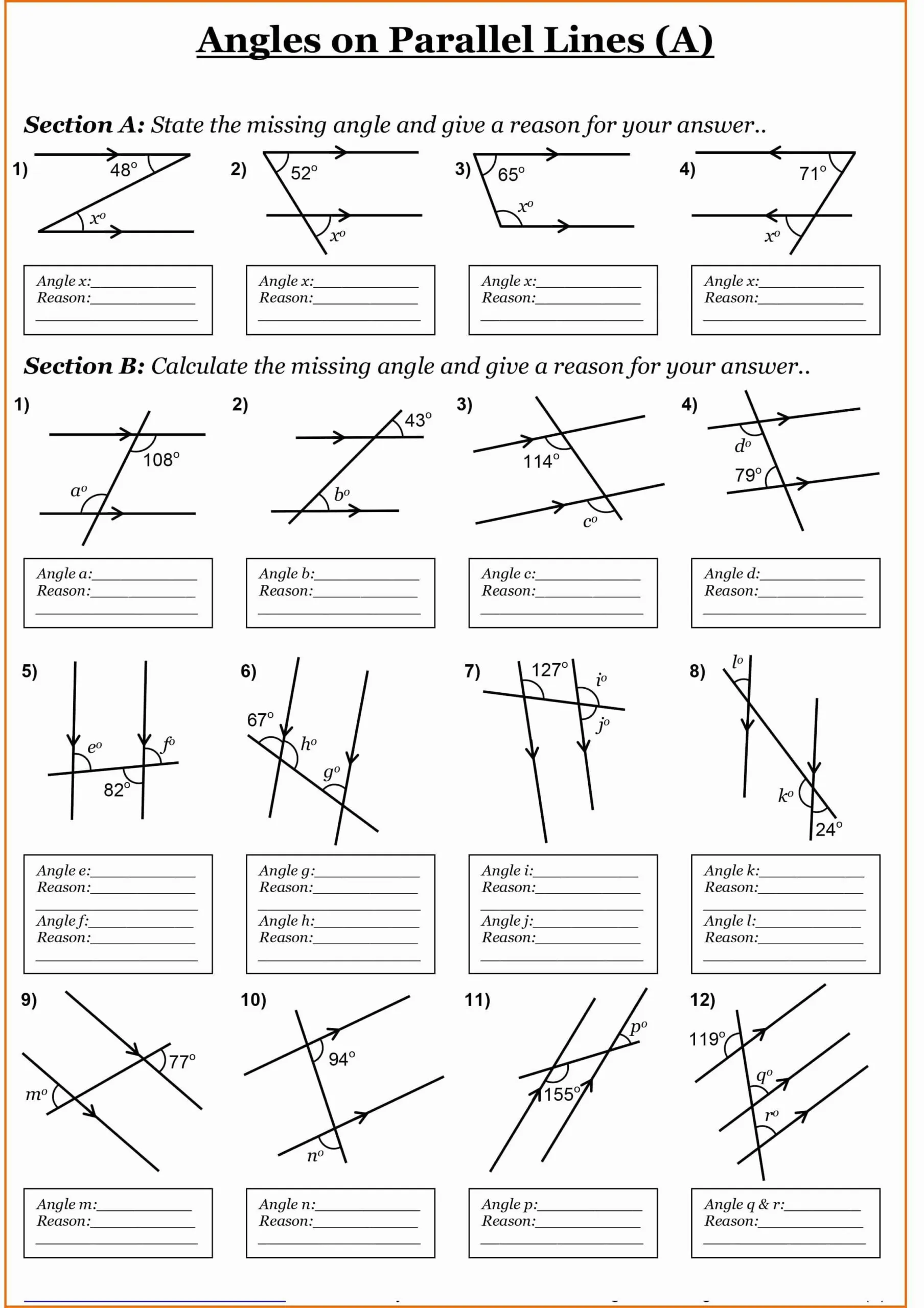 Parallel and Perpendicular Lines Worksheet 17 for Fourth Grade Geometry Fourth grade geometry worksheet featuring exercises on parallel and perpendicular lines