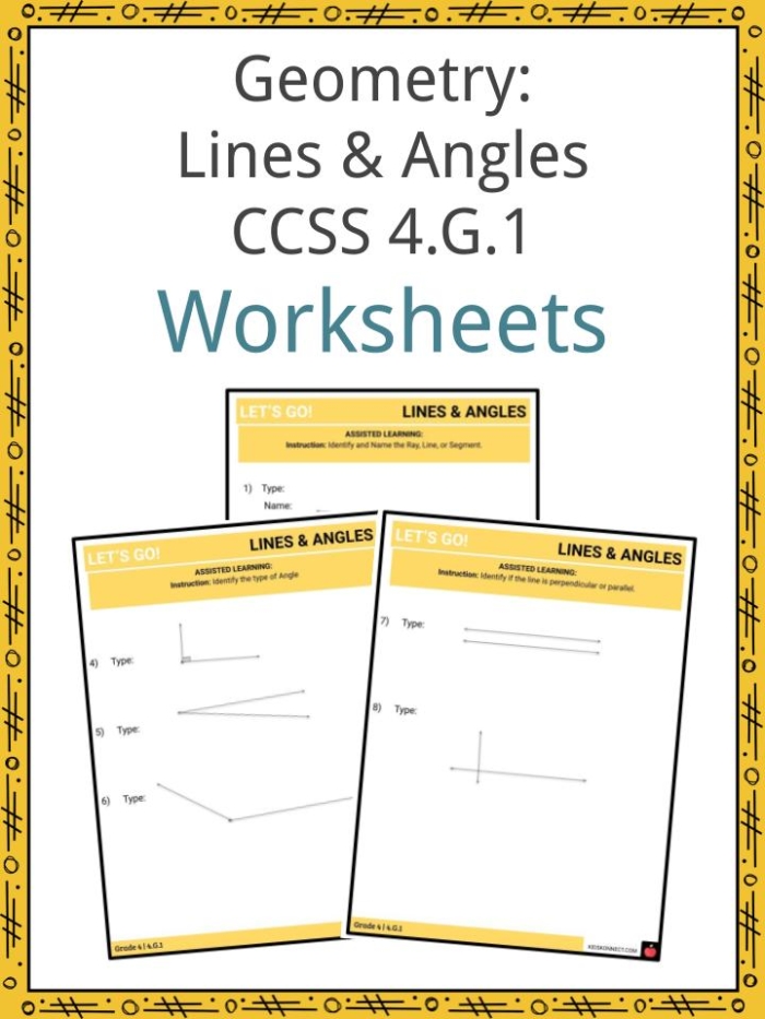 Geometry Lines Worksheet 22 Parallel and Perpendicular Practice Third grade geometry worksheet featuring exercises on identifying parallel and perpendicular lines