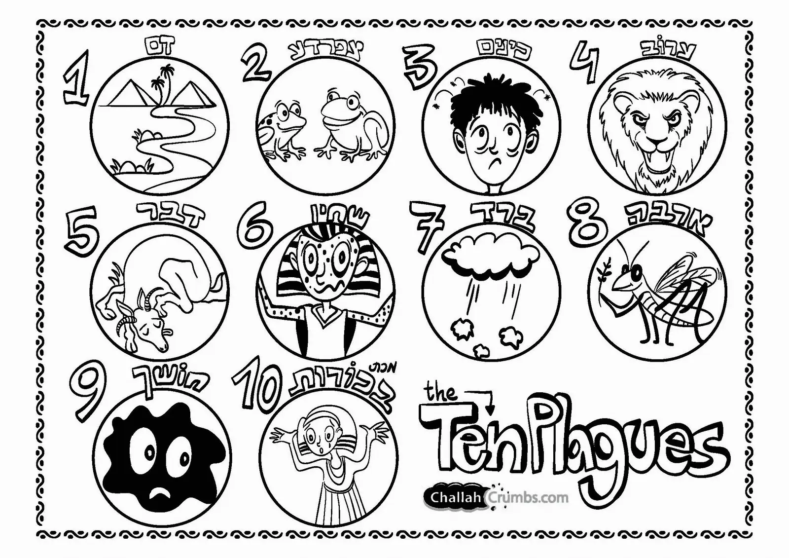 Engaging worksheet for Pre-K students to explore Passover meal traditions Passover Coloring Page worksheet featuring traditional ceremonial foods for kids
