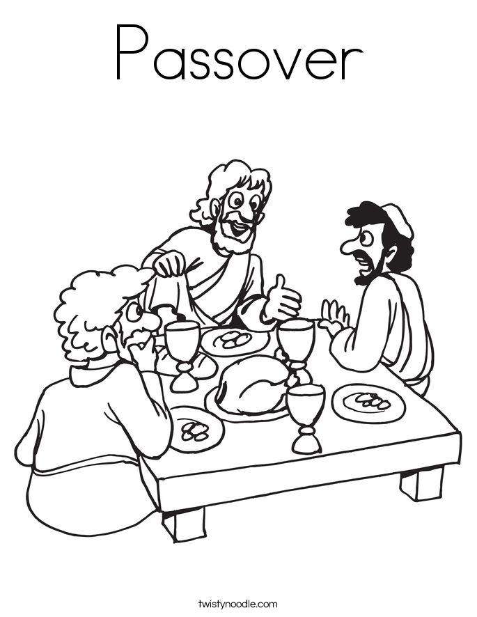 Engaging Passover worksheet designed for Pre-K students to explore holiday meals Passover Coloring Page worksheet featuring traditional ceremonial foods for children