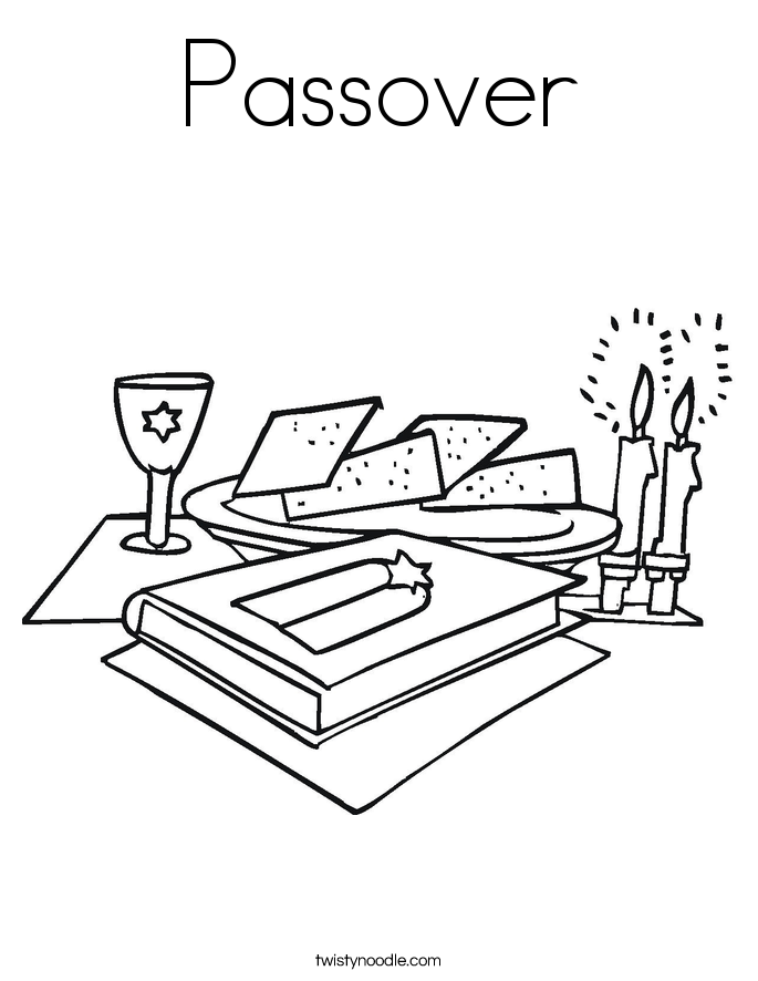 Explore the traditional Passover meal with this engaging Pre-K activity page Passover Coloring Page worksheet featuring ceremonial foods for young learners