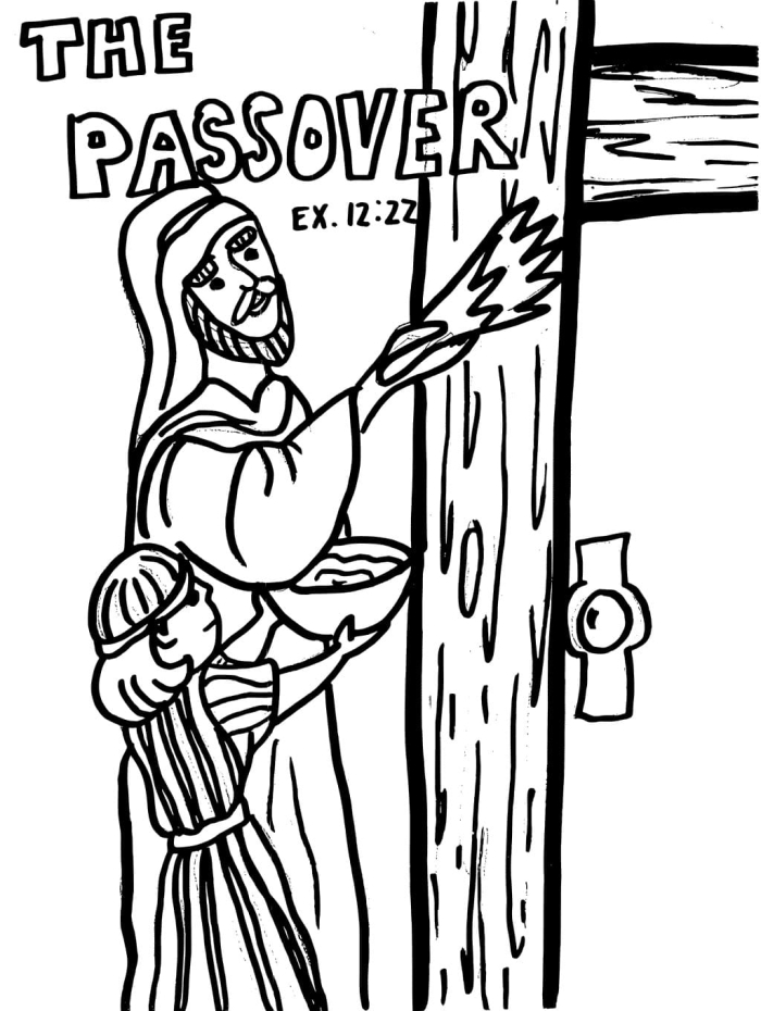 Explore the significance of Passover with this engaging worksheet for Pre-K students Passover Coloring Page worksheet featuring traditional ceremonial foods for children