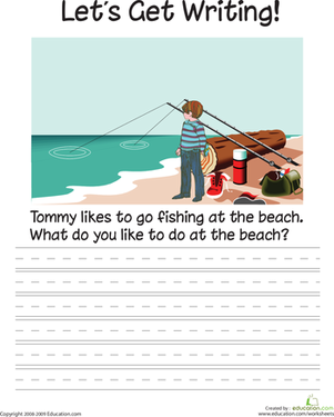 Fourth grade student completing a Passover-themed reflective writing exercise about endurance and hope