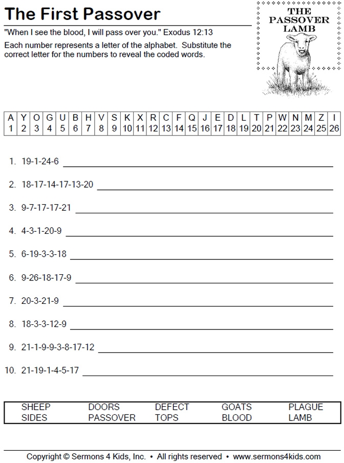 Pre-K student coloring worksheet featuring an illustrated story of Passover with a Pharaoh character to decorate
