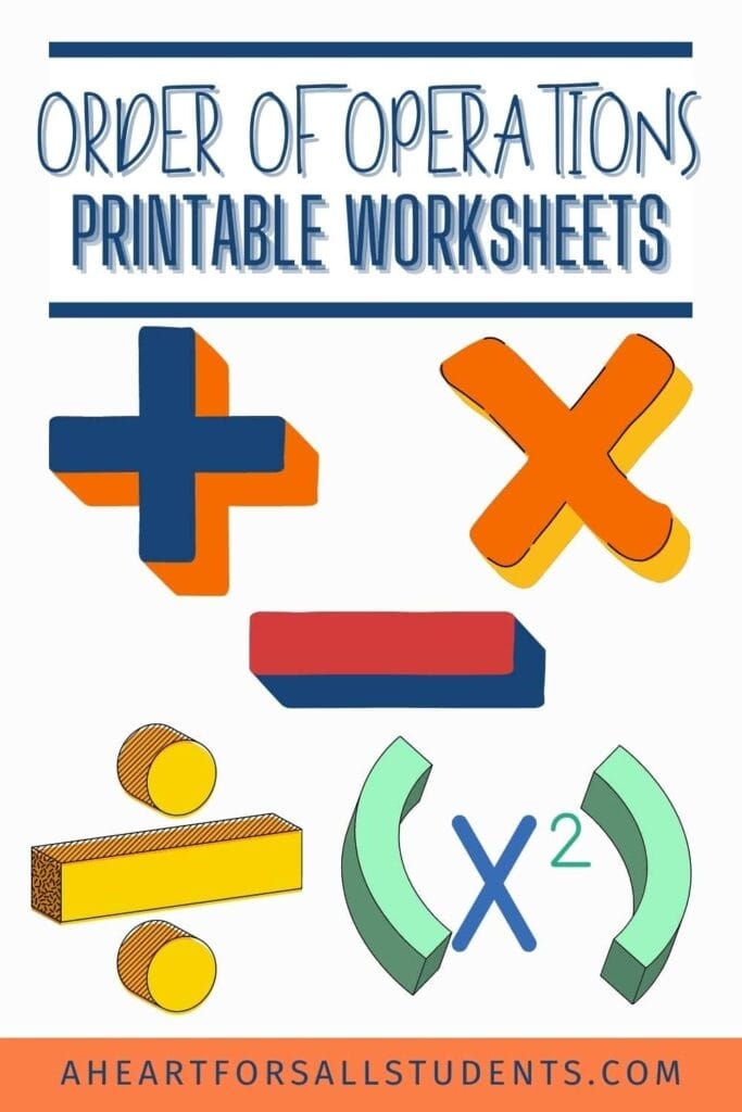 Fifth grade math worksheet focused on solving expressions using the PEMDAS order of operations