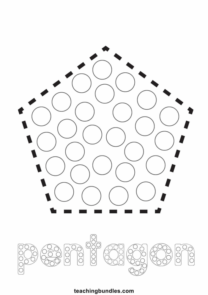 Pentagon Perimeter Practice Worksheet for Grade 4 Students Worksheet for calculating the perimeter of pentagons for fourth-grade students