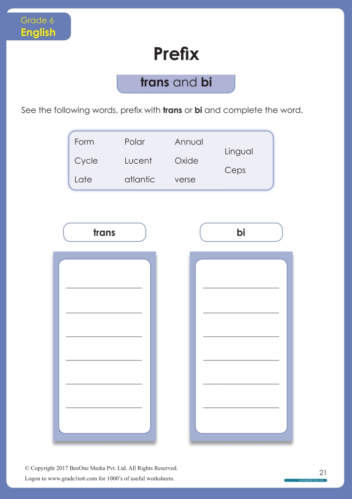 Perfect Prefixes Practice Worksheet for 2nd Grade Reading Exercise 20 Second grade student completing a worksheet on identifying the meaning of words with added prefixes