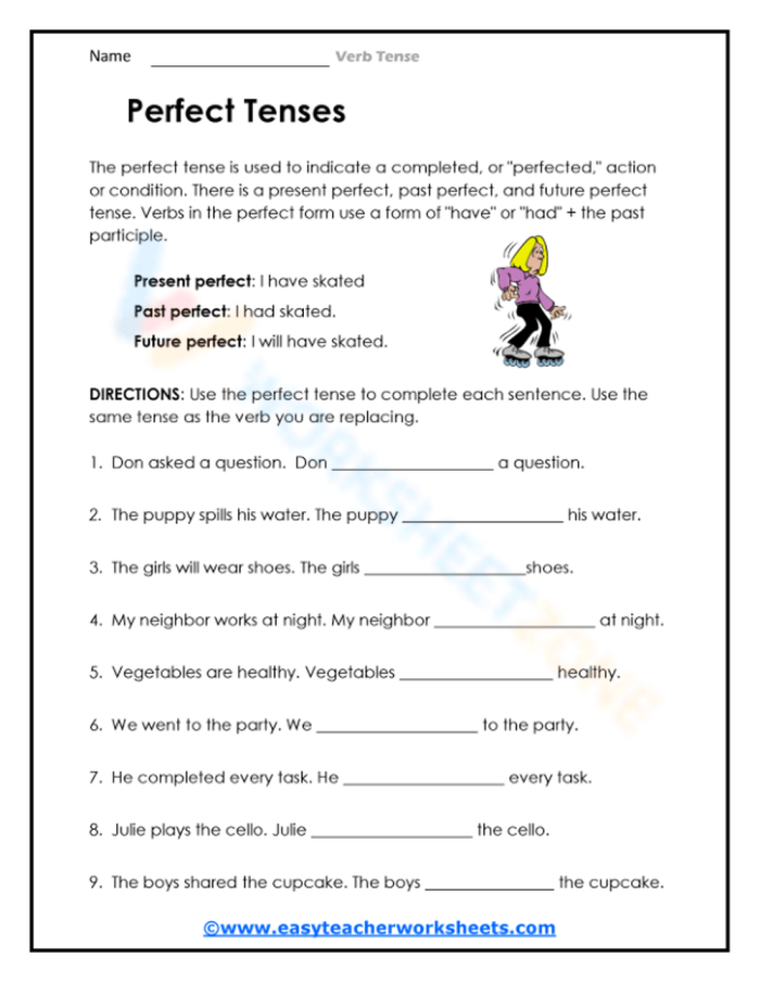 Engaging grammar safari illustration focused on perfect verb tenses Perfect Verb Tense worksheet for fifth graders exploring grammar concepts