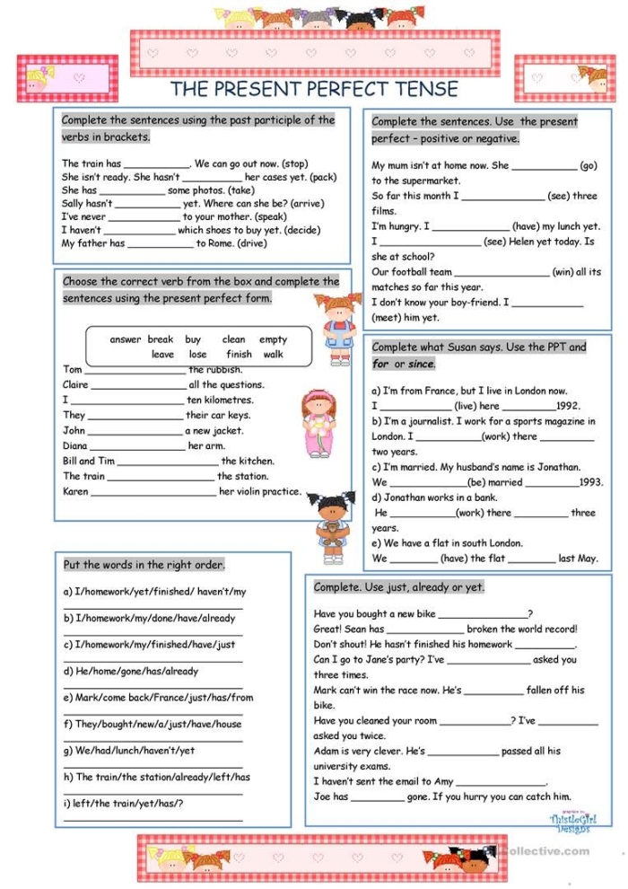 Earth and Space Science worksheet for Fifth Grade Worksheet focusing on perfect verb tenses for fifth graders exploring grammar concepts. Perfect Verb Tense Worksheet for Earth and Space Science - Grade 5.