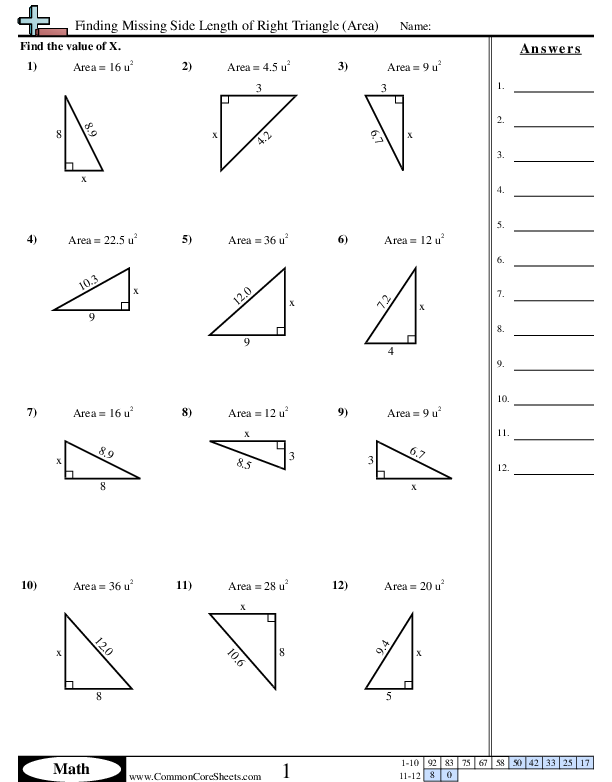 Third grade geometry worksheet focused on finding the missing side of a shape to calculate perimeter