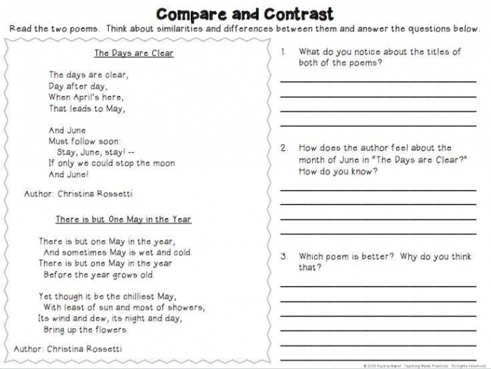 Compare and Contrast Persephone Myth Writing Activity Worksheet 12 Fifth grade student worksheet comparing and contrasting two versions of the Persephone myth