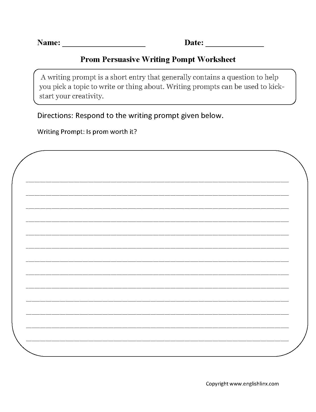 Persuasive Writing Guide worksheet for fourth graders focusing on structured paragraph writing
