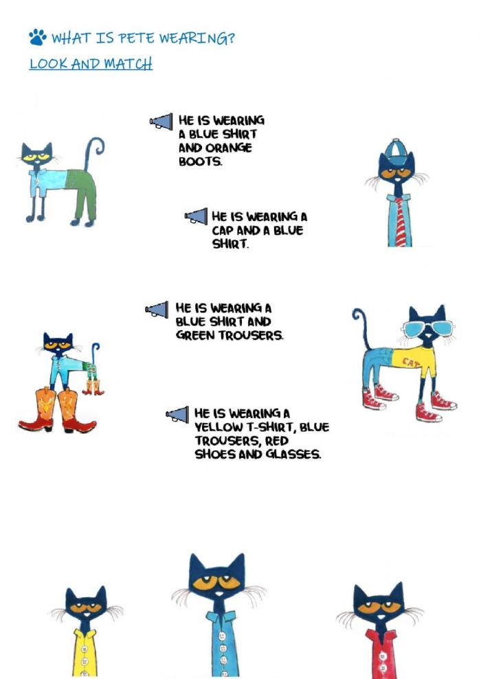 Second grade reading worksheet featuring Pete and his many pets