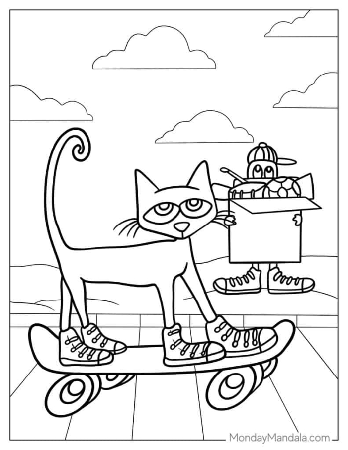 Illustration depicting Pete and his various pets from the worksheet