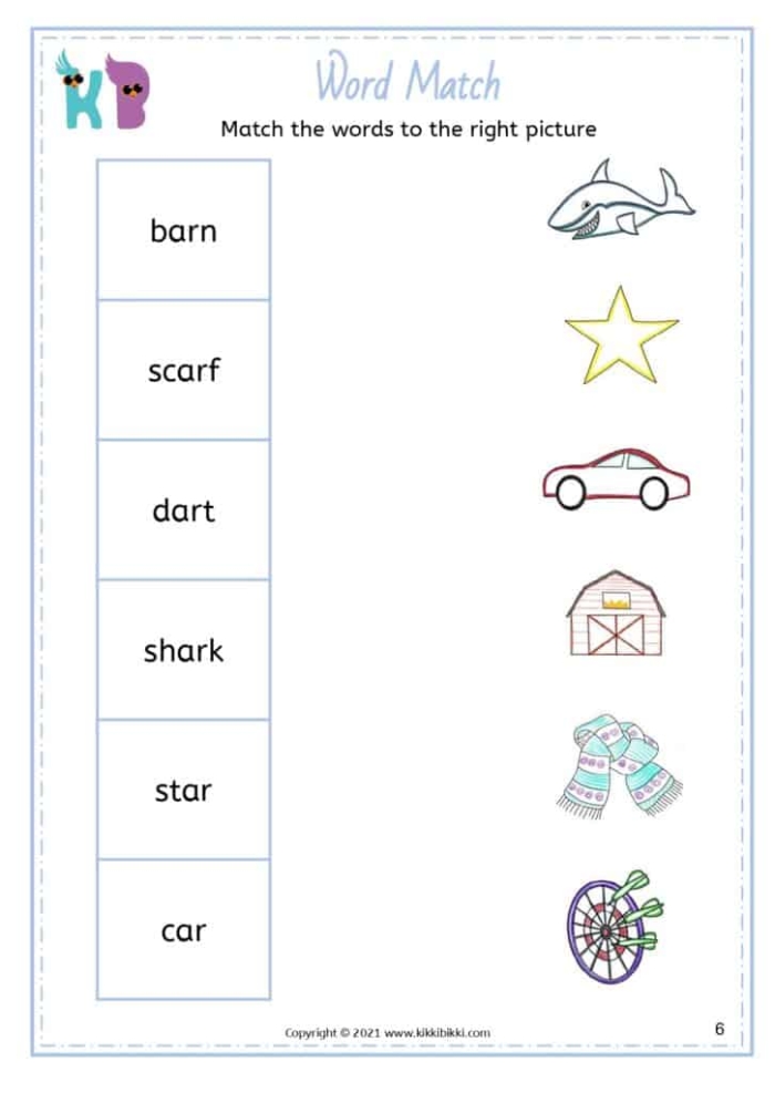Second grade worksheet featuring fun phonics exercises for mastering ar and or letter blends