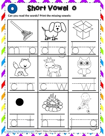 Vowel Sounds Evaluation Sheet for First Grade Phonics Practice Phonics Practice Test worksheet focusing on vowel sounds for first graders