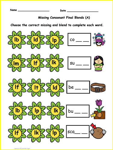 Phonics and Spelling Practice: Final -ch and -tch Consonant Clusters Worksheet Image 14 Worksheet for phonics and spelling practice focusing on -ch and -tch consonant clusters for fourth graders