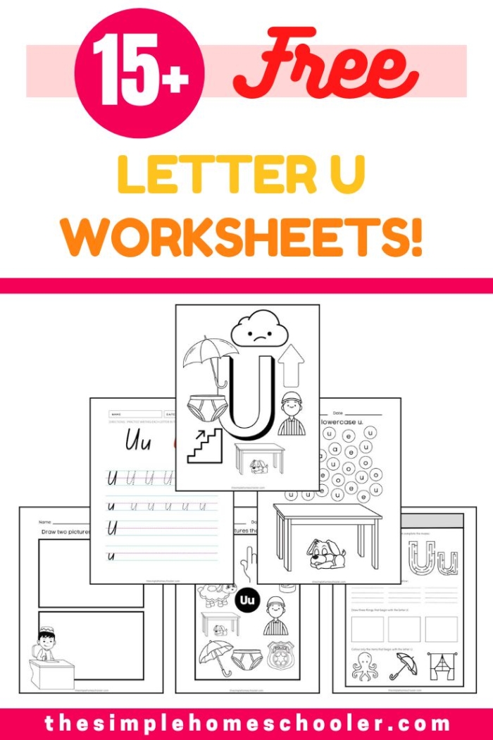 Phonics worksheet for Pre-K Worksheet for preschoolers focusing on the letter U, featuring tracing and identifying activities. Get Ready for Reading: All About the Letter U fun phonics worksheet for Pre-K learners.