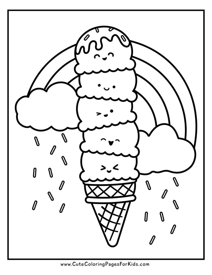 First grade worksheet featuring a picture graph about favorite ice cream flavors