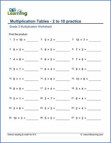 Third grade student working on a picture multiplication worksheet featuring colorful shape counting problems