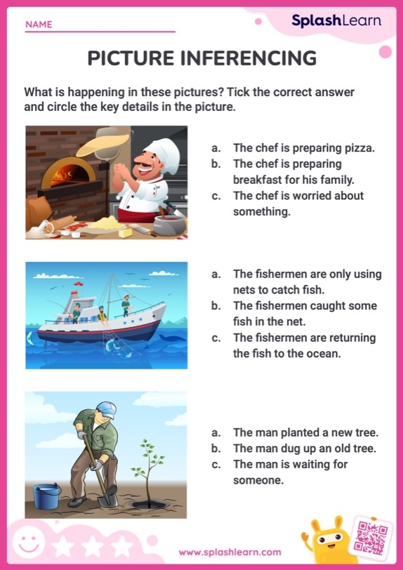 Reading worksheet for Fourth Grade Worksheet featuring the Picture This Inference activity for fourth graders to enhance emotional intelligence through imagery. Engaging visual for developing reading comprehension skills in students.