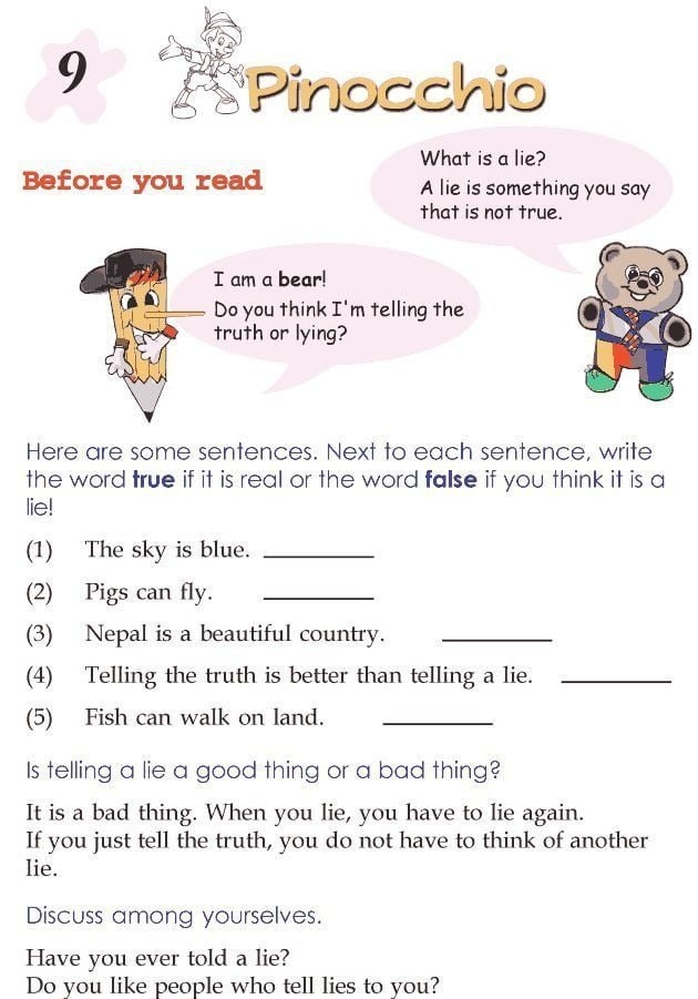 Worksheet designed to enhance third graders' reading comprehension skills using the story of Pinocchio. Reading Comprehension Worksheet: Pinocchio for Third Grade Students.