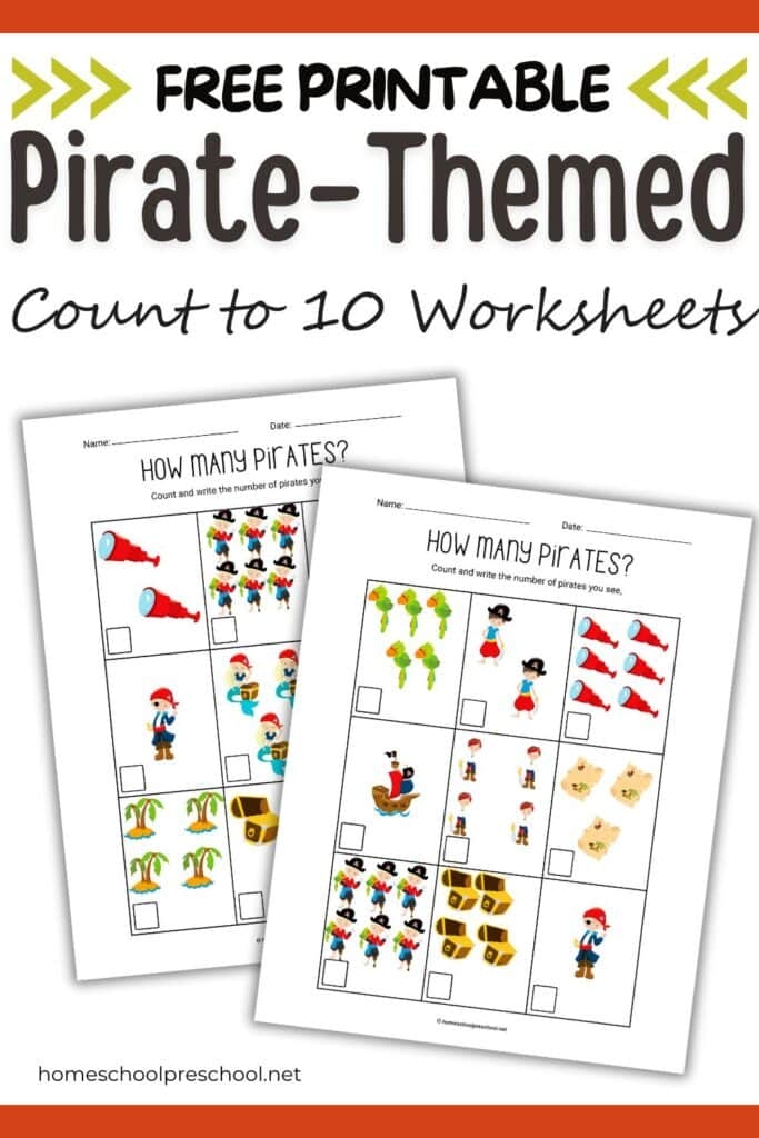 Pirate Number Sense worksheet for second graders, focusing on three-digit counting and ratios. A fun activity where kids fill in missing numbers to uncover a treasure chest.