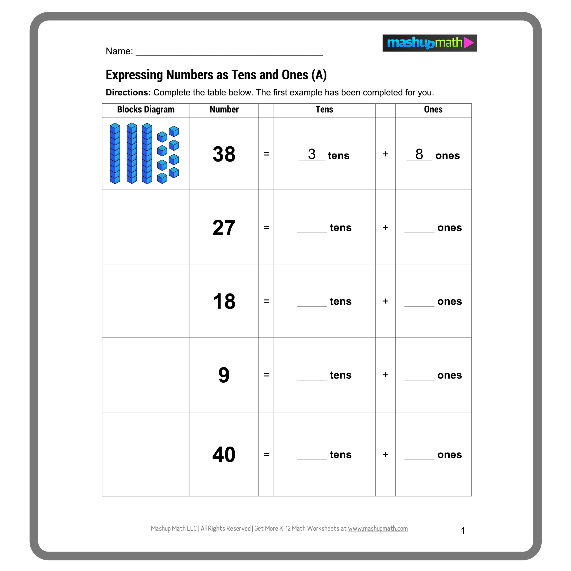 Place Value Check-in worksheet for second grade math skills evaluation Worksheet for assessing second graders' understanding of three-digit place value and expanded form