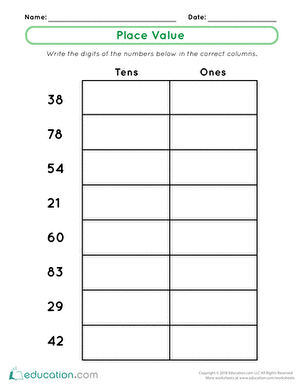 Place Value Assessment Worksheet for Second Grade Number 5 Second grade place value test worksheet focusing on hundreds tens and ones
