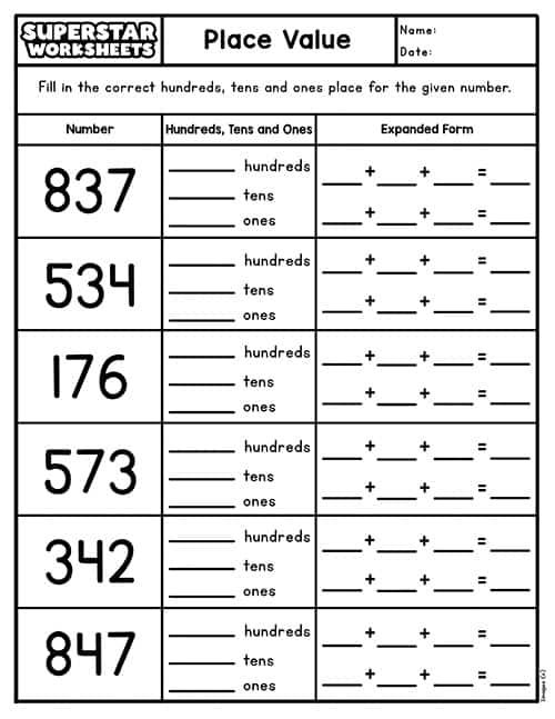 Educational resource for mastering decimal place values in a fun way Worksheet featuring place value practice focusing on thousandths for third graders