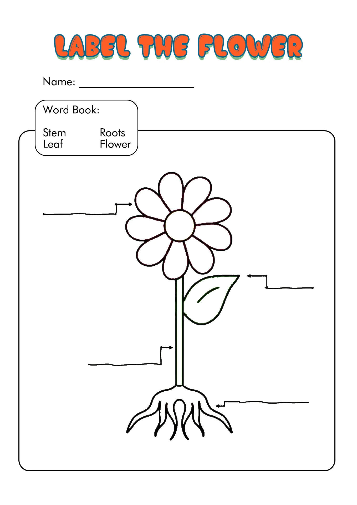 Beginning sounds activity for pre-K students identifying missing letters in plant vocabulary words Missing letters worksheet showing plant parts with blank spaces for preschoolers to practice alphabet sounds and letter recognition