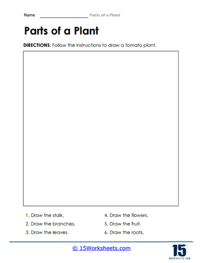 Missing Letters Parts of a Plant Worksheet Number 18 Preschooler identifying beginning letter sounds for plant vocabulary on a worksheet
