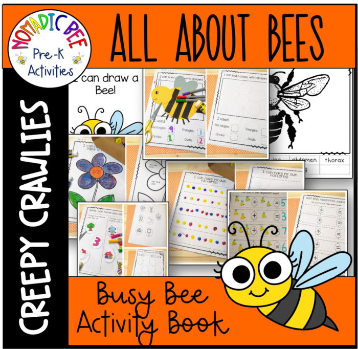 Colorful and engaging Play Busy Bees worksheet featuring adorable graphics for preschoolers