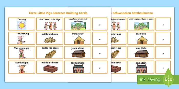 Writing worksheet for First Grade A cheerful pig playing in mud, inviting students to create sentences. Playful Pig Sentence Building worksheet for first graders.