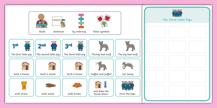 Writing worksheet for First Grade A cheerful pig happily rolling in mud, inspiring playful sentence building for first graders. Playful Pig Sentence Building Worksheet for First Grade - Image 22.