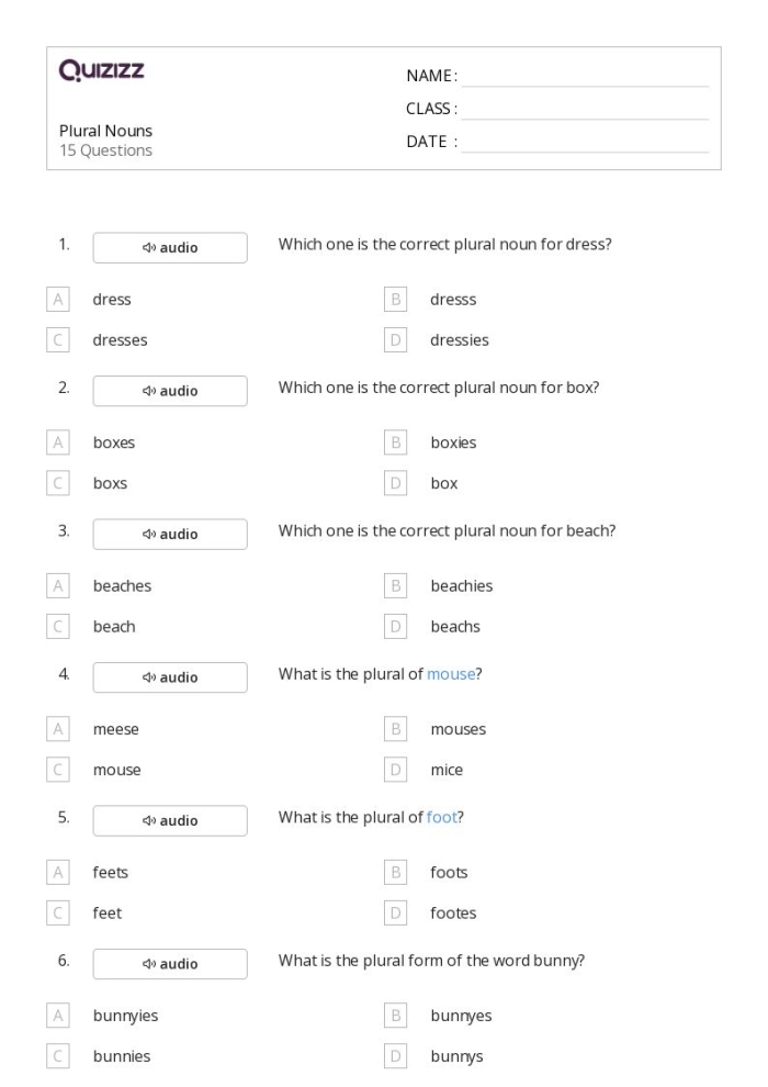 Plural Possessive Nouns Grammar Worksheet Number Seventeen Third grade student completing a worksheet on plural possessive nouns for lesson seventeen