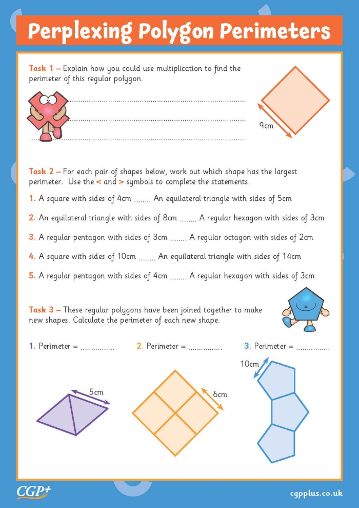 Fourth grade students solving perimeter word problems using a four-step method for polygons