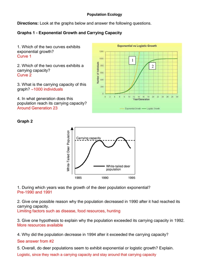Population Growth Factors Worksheet for Sixth Grade Algebra on Fox and Rabbit Dynamics Worksheet illustrating population growth factors in a forest ecosystem with fox and rabbit examples