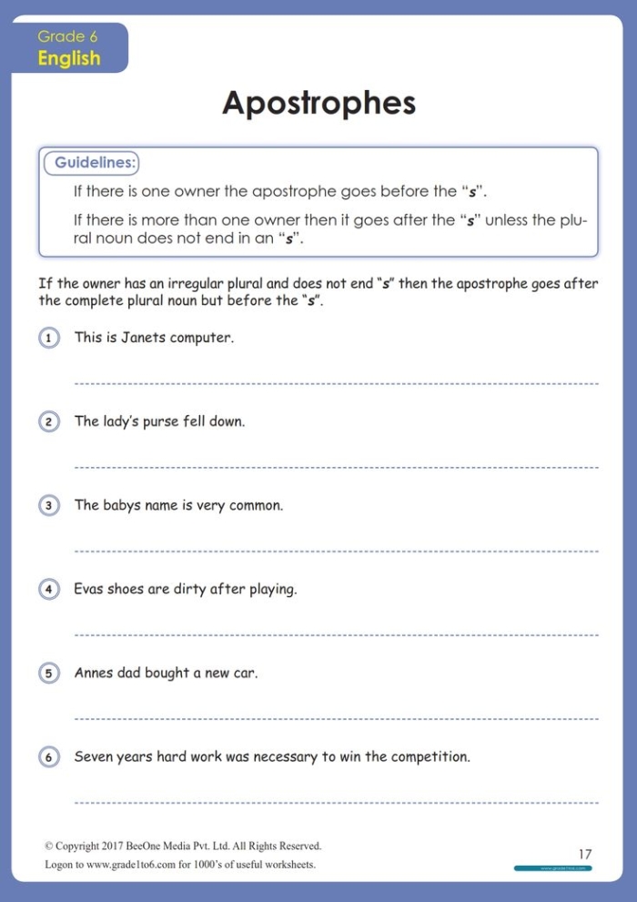 Third grade phonics worksheet focused on mastering possessive apostrophes in nouns with examples like womens hats