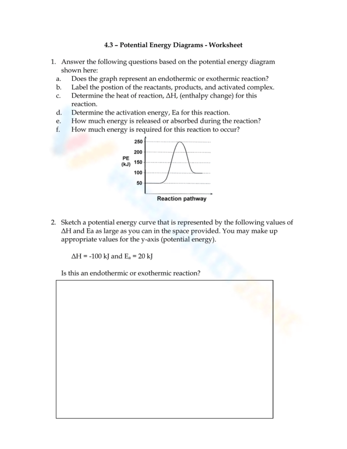 Sixth grade students practice physics concepts with this Changes in Potential Energy worksheet