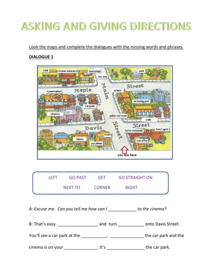 Geometry worksheet for Second Grade Students practice giving directions to help Joyce navigate to the fair on this engaging worksheet. Practice Giving Directions worksheet for second graders in geometry, image 25.