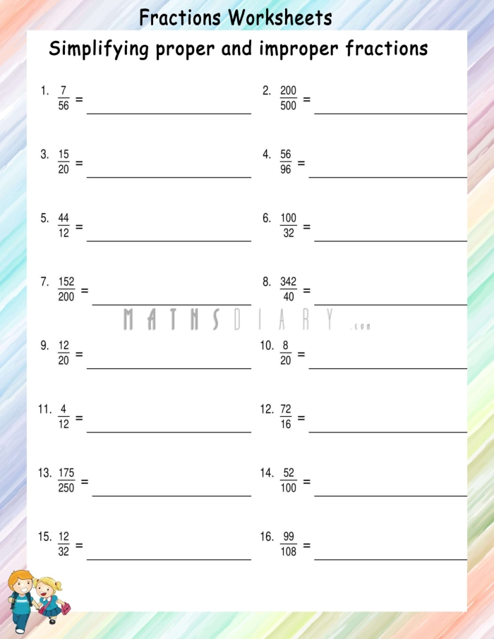 Practice Mixed & Improper Fractions 3 worksheet for Fifth Grade