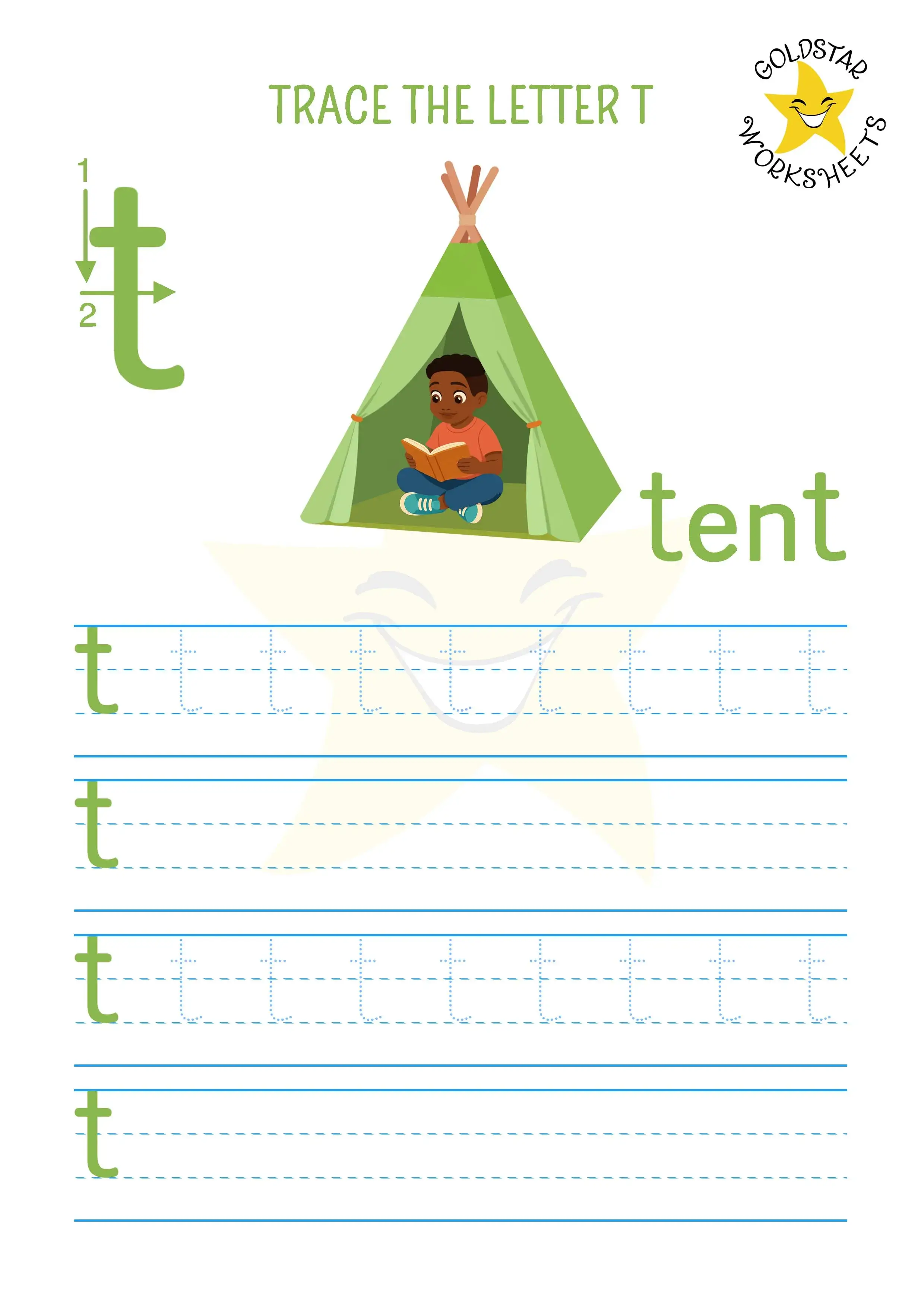 Engaging worksheet for young learners to trace and master the letter T Practice Tracing the Letter T worksheet for Pre-K students focusing on fine motor skills
