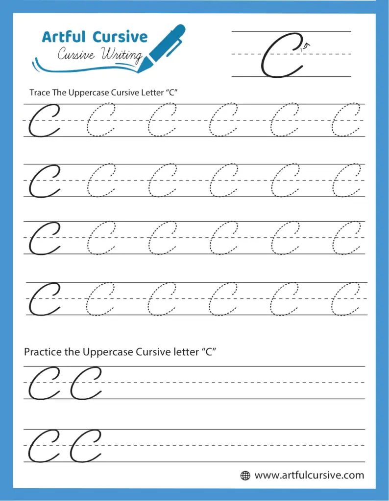 Practice Tracing the Letter C worksheet for Pre-K