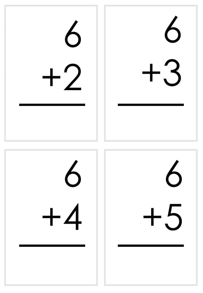 Colorful printable addition worksheet for pre-K students learning basic math concepts Preschool addition flash cards with colorful counting objects for early math learning