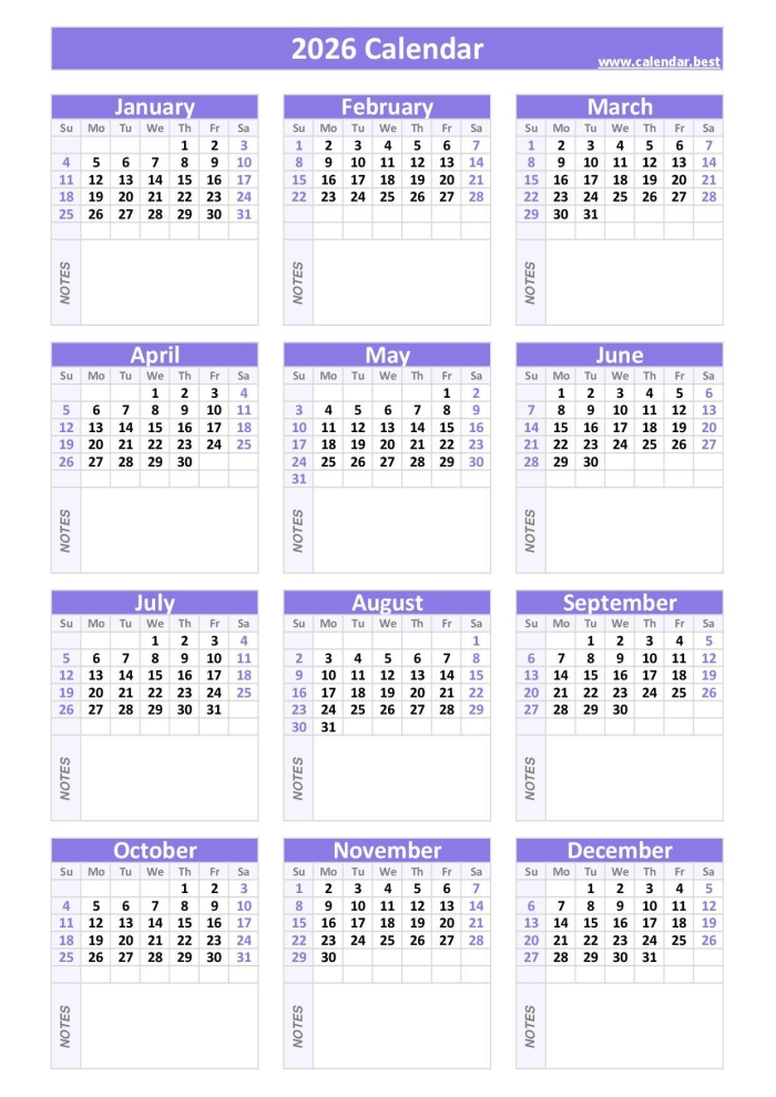 2026 calendar worksheet designed for Pre-K addition activities
